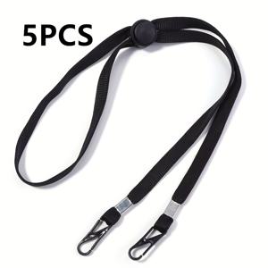 TEMU 미끄럼 방지 안전 끈 5개 세트 - 루핑 끝단 다색 DIY 공예용, 주얼리, 마스크 & 모자, 귀걸이 고리, 키체인, 뱃지, 가방용 내구성 폴리에스터