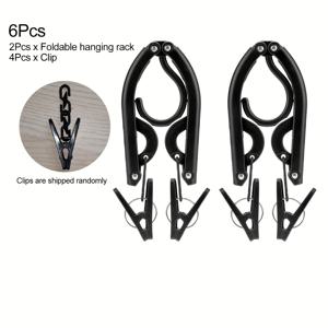 TEMU 휴대용 접이식 옷 건조대 (클립 포함) - 방풍, 공간 절약 디자인 (양말, 속옷, 모자용) - RV 여행, 캠핑, 출장 및 가정용으로 적합, 건조대