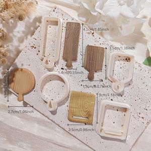 TEMU 4개 폴리머 클레이 커터 - 접시 및 주얼리 디자인용 고정밀 재사용 가능 몰드, 미니 주얼리 클레이 몰드, 세라믹, 도자기, 공예 용품, 공예 도구