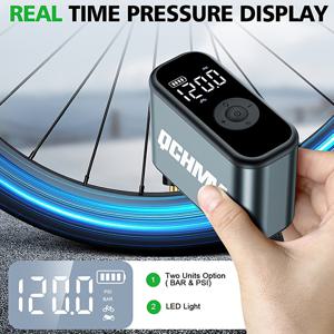 TEMU 디지털 디스플레이 자전거 펌프, 초고속 브러시리스 모터, 최대 150PSI 압력, USB 충전식, 저소음 및 진동, 자동 타이어 공기 주입기, 자전거, 등 용, 사이클링 액세서리|자전거|타이어