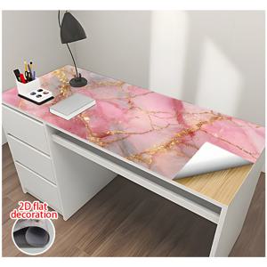 TEMU 1롤 핑크 골든 대리석 접착식 비닐 대리석 카운터탑 필름 - 테이블, 책상, 캐비닛, 벽, 바닥용 대리석 텍스처 표면 커버 - 대리석 패턴 라미네이트 (핑크/골드/화이트/그레이) 대형 커버리지 (39.37