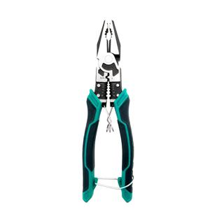 TEMU 1개 헤비듀티 60CR-V 크롬-V 스틸 산업용 와이어 렌치 플라이어 - 8인치 (20cm) 그린/블랙 - 미끄럼 방지 그립, 터키석 악센트가 있는 턱, 전기 작업, 수리, DIY용 (조립 불필요)