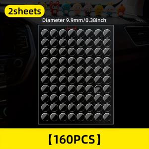 TEMU 160개 고점도 강력 점착제: 나노무흔 양면 테이프, 자동차 장식, 블라인드 박스, 미끄럼 방지 접착 점, 풍선/사진/앨범 고정용, 투명 무잔여 아크릴 테이프