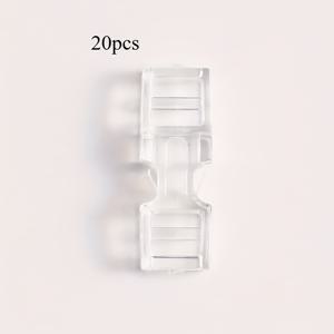 TEMU 20개입 투명 무봉제 풀 연장 손톱 - DIY 네일 아트용 스냅온 탈부착 네일 스티커, 투명 네일, 짧은 & 긴 길이, 접착제/도구 불필요