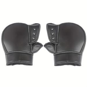 TEMU 전기 자전거용 겨울 인조 가죽 핸들 그립, 두꺼운 보온 방수 인조 가죽 장갑 ( 및 스쿠터 라이딩용)|자전거