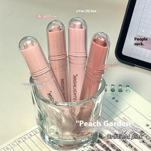 TEMU 4개입 형광색 야광 형광펜 - 학교, 사무실, 미술용 - 무독성 성인용 마커, 주야간 사용 가능