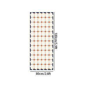 TEMU 1개 모던 심플 체크 무늬 침대 옆 매트 - 부드럽고 편안하며 내구성이 뛰어난 폴리에스터 섬유 매트, 생생한 보라색 & 기하학적 패턴, 침실, 거실 또는 서재 장식에 적합, 손세탁만 가능, 침실 매트 | 모던 체크 매트 | 내구성 좋은 매트