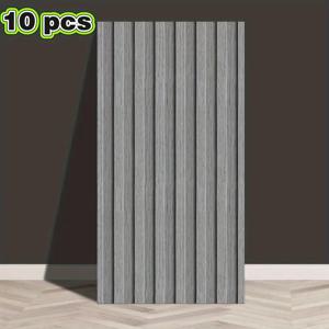 TEMU 10개 그리드형 2D 벽 패널, 자가 접착 우드 그레인 타일 스티커, 벽, 천장, 바닥용, 벗겨지는 벽지, 거실, 주방 스플래시백, 사무실 장식용