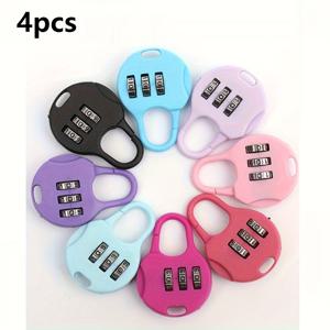 TEMU 4개 세트 헤비듀티 미니 조합 & 키 입력 - , 수트케이스, 서랍, 상자, 백팩, 노트북 가방용 - 헤비 플라스틱 보안, 조립 불필요, 다양한 색상 옵션