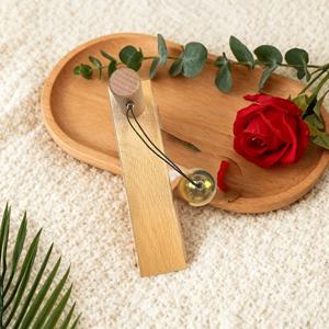 TEMU 빈티지 나무 초인종 - 기계식 무전원 링, 수제 원목 구조, 소박한 농가 스타일, 가정/사무실/상점 장식용, 클래식 현관 초, 사무실 장식, 홈 데코레이터|빈티지샵