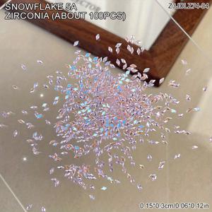 TEMU 100개 럭셔리 반짝이는 오로라 눈꽃 라인스톤 - 반짝이는 DIY 네일 아트용, 겨울 테마 네일 장식용 보석, 파티용, 무취 & 라이트 베이지, 라인스톤 참 (유해 화학물질 없음)|네일아트|DIY