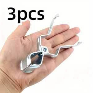 TEMU 3개입 고강도 메탈 캠핑 클립 - 다기능 라이트 행거, 로드 클립, 텐트 후크, 백팩 정리함 - 텐트, 캠핑카 호환