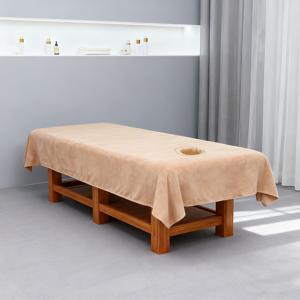 TEMU 두꺼운 살롱 마사지 테이블 시트 침대, 얼굴 구멍 포함, 부드럽고 편안한 미용용 스파 침대 커버, 220x120cm, 완벽한 크리스마스 선물