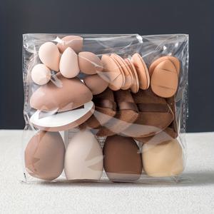 TEMU 22개 메이크업 도구 세트, 루스 파우더 퍼프 4개, 마시멜로우 파우더 퍼프 2개, 미니 메이크업 스펀지 6개, 대형 메이크업 스펀지 4개, 핑거 파우더 퍼프 6개, 리퀴드 파운데이션, 컨실러용 블렌딩 뷰티 스펀지, 습식 또는 건식 사용 가능, 비라텍스, 퍼프 케이스, 리퀴드 블러셔