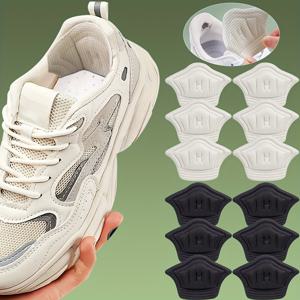 TEMU 12개입 자가 접착 신발 패치 - 즉각적인 뒤꿈치 손상, 깔창 구멍 및 스니커즈 마모 복구 - 미끄럼 방지 충격 흡수 뒤꿈치 보호대, 통기성 다색 (화이트/블랙) 스포츠화, 스니커즈, 부츠용 - 12개입 대용량 팩