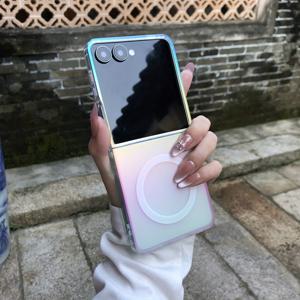 TEMU Frosted 그라데이션 컬러 마그네틱 귀여운 폰 케이스, 삼성 갤럭시 Z Flip7, Z Flip 6, Z Flip 5, Z Flip 4, Z Flip 3 5G 폴더블 시리즈 보호 커버 - 여성 및 여학생용, 폰 케이스, 폰 커버, 폰케이스, 아이폰 케이스, 아이폰 폰케이스, 핸드폰 케이스, 휴대폰케이스, 휴대폰 케이스|핸드폰케이스