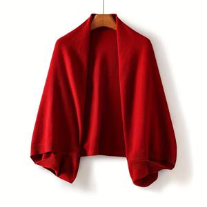 TEMU 여름과 겨울을 위한 다재다능한 케이프 가디건. 모기집 팔과 스카프 또는 숄로 레이어드 가능.