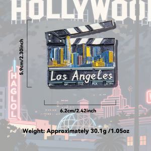 TEMU 1개 로스앤젤레스 할리우드 영화 자석 - 3D 레진 냉장고 자석, 아이콘이 되는 할리우드 표지판 포함, 냉장고, 캐비닛 또는 사무실 장식용 자석 뒷면 - 할리우드 테마