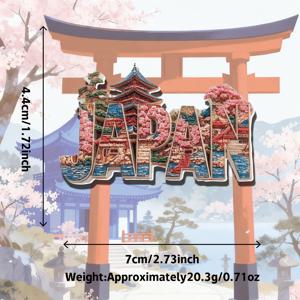 TEMU 일본식 플로럴 테마 냉장고 자석, 벚꽃과 3D 엠보싱 레진 디자인, 창의적인 주방 장식에 완벽, 정교한 PVC 재질.