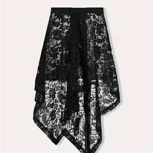 TEMU 여성용 레이스 랩 스커트 커버업 - 시스루 수영복 비치 스커트 & K팝 댄스 힙 드레이프 드레스, 조절 가능한 플로우 드레스와 반투명 레이스 패널, 풀사이드 비키니 변환용 사계절 착용 (세탁기 사용 가능)|수영복|레쉬가드|래시가드