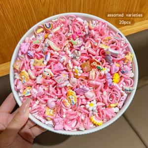 TEMU 20가지 랜덤 스타일 만화 별 동물 반지, 일상용, 청소년용