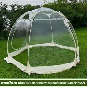 TEMU 휴대용 버블 텐트 - 사계절 야외 스크린 하우스, 바람, 비 & 추위 보호, 내구성 좋은 폴리에스터 & 합금 프레임, 지퍼형 입구, 바로 사용 가능한 캠핑 쉘터 (정원, 뒤뜰, 스포츠용) - 발렌타인데이, 부활절에 적합, 정원|스포츠|텐트
