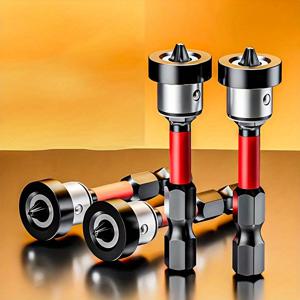 TEMU 4개입 자석 포지셔닝 리미트 헤드 필립스 드라이버 비트 - S2 강철, 하드우드 바닥 설치, 페인트 표면용 - 정밀 자석 링 (전동드릴 호환)