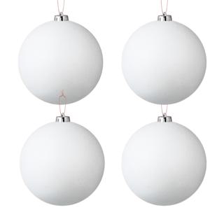 TEMU 2/4개 세트 대형 6인치/15cm 화이트 글리터 크리스마스 트리 토퍼 - 튼튼하고 내구성이 뛰어난 플라스틱 장식품, 행잉 캡/링 포함, 실내 및 실외 크리스마스 트리, 결혼식, 파티, 새해, 발렌타인데이에 적합 - 로즈 골드 웨딩 데코