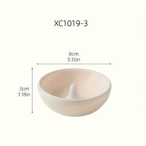 TEMU 1개 일본 세라믹 원형 향로 - 부드러운 곡선 디자인의 모던 홈 데코, 우아하고 실내용 베이스, 전기/배터리 불필요, 크리스마스, 할로윈, 추수감사절에 완벽, 홈 데코용 향로