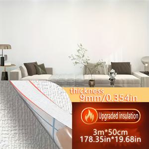 TEMU 1롤 자체 접착 3D 폼 벽지 패널 - 두꺼운 질감의 필앤스틱 벽 타일, 쉽게 청소 및 맞춤 절단 가능, 다색상 (베이지/핑크/그린/옐로우) 거실, 주방, 침실, 사무실용 - 탈부착 가능한 3D 벽 스티커