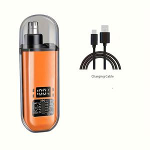 TEMU 1개 USB 충전식 자동 코털 클리퍼 LED 전원 디스플레이 화면 - 미니 휴대용 디자인, 사용하기 쉬움, 남녀 공용, 초고급 인체공학적 코털 트리머, 코털 트리머, 개인 미용, 스타일리시한 가젯, 내구성 좋은 플라스틱