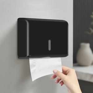 TEMU 대용량 200장 손수건 종이 박스(무구멍 장착 액세서리 포함), 벽걸이 무구멍 욕실 핸드 드라이어 페이퍼 박스, 주방 방수 티슈 보관함