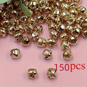 TEMU 120개/150개 소형 금속 벨 – 내구성 있는 DIY 장식 액세서리, 축제 분위기를 더하는 소리, 크리스마스, 결혼식, 발렌타인데이, 휴일 공예에 완벽, 정교하게 디자인된 메탈릭 펜던트, 홈 데코, 파티 용품, 계절 축제용