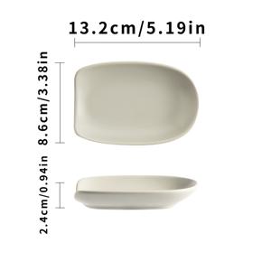 TEMU 일본 스타일 세라믹 스푼 받침대 & 홀더 - 다용도 슬롯 식기 정리대, 내구성 있는 내열 트리벳 같은 접시, 식사, 커피 바 - 빈티지 일본 파도/꽃무늬 디자인 (블랙/화이트/네이비) - 젓가락 친화적 접시