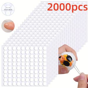 TEMU 2000개 (2000 도트) 방수 탈부착 강력 접착 퍼티 도트 - 투명 재배치 가능 나노 글루 (플라스틱/금속/패브릭용), 다용도 접착 볼 (잔여물 없음) - 공예, 포스터, 사진, DIY, 임시 고정용|패브릭포스터