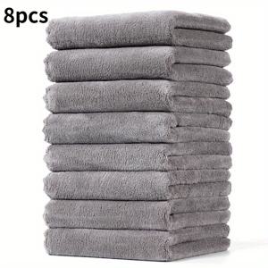 TEMU 8개 세트 75*35cm 슈퍼 흡수 코랄 타월, 울트라 소프트, 모던 스타일. 가정, 이발소, 미용실, 욕실, 체육관, 호텔, 스파에 적합 - 빠른 건조 테마 직사각형 타월, 기계 세탁 가능, 가벼운 타월, 타월 세트, 타월, 부드러운 타월, 타월, 대형 타월, 울트라 소프트 목욕 타월, 고품질 타월, 부드러운 목욕 타월, 스파 애호가용|수건