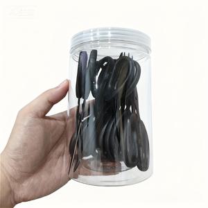 TEMU 10개입 헤비듀티 스테인리스 스틸 가위 - 테프론 코팅 블랙 블레이드 & 뾰족한 팁 - 5.5인치 다목적 오피스, 공예, 재봉용 가위 (캔 케이스 포함, 보관 간편) - 가정용, 포장 개봉에 이상적 (대용량 패키지)