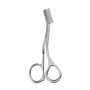 TEMU 전문가용 스테인리스 스틸 눈썹 정리기 - 내장형 빗, 오른손/왼손 양용 날, 정밀한 그루밍을 위한 날카롭고 내구성 있는 면도날, 양손잡이 원핸드 조작, 가정 및 미용실용 컴팩트 눈썹 정리 도구 (가위 미포함)