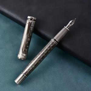 TEMU 1개 빈티지 구리 만년필, 0.5mm 수제 팁 - 우아하고 골든 디자인, 클릭온 캡, 비즈니스, 사무실 및 선물용, 사무용품, 클래식 펜 디자인, 내구성 있는 금속 구조