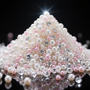 TEMU 1800개 인조 진주 및 라인스톤 세트 - 우아한 꽃병 장식, 홈 데코, 테이블 센터피스, 결혼식, 생일, 프로포즈, 공예, 2026년 크리스마스 새해 파티 장식, 인조 보석 | 생생한 테이블 장식 | 아크릴 보석