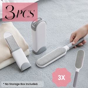 TEMU 3개입 가성비 팩 - 재사용 가능한 양면 먼지 제거 롤러, 정전기 부착력 강력한 반려동물 털 및 먼지 제거제, 세척 가능 및 내구성, 사용자용품 불필요, 의류, 소파, 가구 청소에 적합 | 세척 가능한 먼지 제거 롤러 | 내구성 플라스틱 손잡이