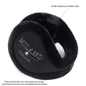 TEMU 밀라노 이탈리아 로고 프린트 귀마개 헤어밴드 - 이탈리아 브랜드 디자인 겨울용 귀 보온 액세서리, 야외 활동용 추위 방지 아이템, 스마트폰 호환 (대량 구매 불가) - 합리적인 럭셔리 스타일