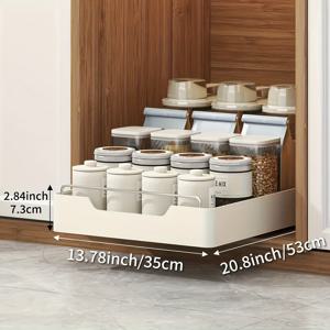 TEMU ZHOHO TANT 헤비 듀티 메탈 풀아웃 선반 정리대 (공간 절약형 디자인) - 초장형 52.83cm 깊이 수납 캐비닛, 튼튼한 탄소강 프레임 & 페인트 마감, 주방, 거실, 침실용 - 모던 주방 정리|거실장