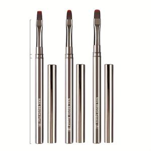 TEMU 전문 네일 아트 브러쉬 - 인체공학적 그립, 내구성 좋은 메탈 팁 & 나일론 브러쉬모, 정밀 페인팅, 네일 아티스트를 위한 오래 지속, 매니큐어 & 페디큐어 - 유럽 특수 컬렉션, 네일 아트 용품, 매니큐어 필수품, 세련된 브러쉬 디자인