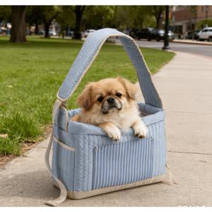 TEMU 지퍼 클로저 강아지 & 캐리어 백팩 - 편안한 캐리어가 있는 소형 애완동물 캐리어, 강아지/고양이용, 쉬운 접근 전면 도어 & 넓은 내부 공간으로 수의사 방문, 여행, 야외 산책에 적합 - 편리한 강아지 가방