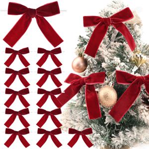 TEMU 12개 세트 진녹색 & 골드 벨벳 타이 리본 - 크리스마스 트리, 화환, 웨딩, 베이비 샤워용 우아한 럭셔리 리본 - 사계절 웨딩 & 장식 (배터리 불필요) - 진녹색 & 골드 새틴 느낌