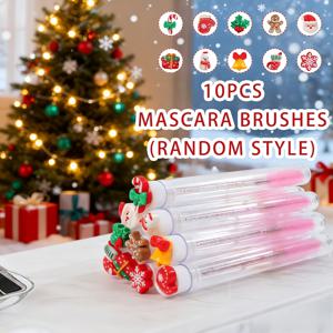 TEMU 10개입 재사용 가능한 속눈썹 & 눈썹 브러쉬 세트 - 먼지 방지 여행용 튜브 포함, 속눈썹 스풀리, 마스카라 브러쉬 & 나일론 빗, 연장/자연 속눈썹용, ABS 핸들 - 여성을 위한 전문 메이크업 키트, 휴가 뷰티 선물 (모든 베이지 색상)