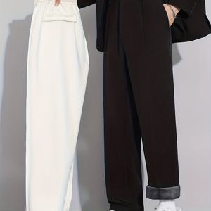 TEMU 남성용 겨울 방한 야외 캐주얼 레그 팬츠 (인산염 코팅) - 내구성 강한 튜브 디자인, 세탁기 사용 가능한 단색, 추운 날씨, 일상복 및 야외 활동용 - 신축성 없는 단색|냉장고바지|남자바지|바지