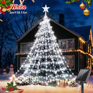 TEMU 야외용으로 설계된 280/200 LED 펜타그램 폭포 조명. 캠핑에 적합하며, 8가지 다양한 조명 모드를 특징으로 하여 정원, 안뜰 및 커튼 장식에 이상적입니다. 이 조명은 크리스마스 트리, 파티에 특히 적합합니다.