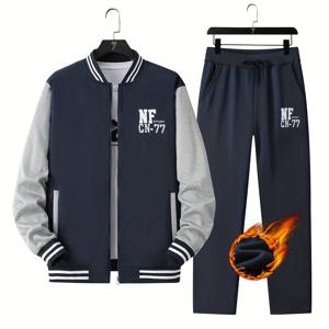 TEMU 남성용 트렌디 스포츠웨어 세트 (봄/가을)